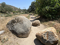 Boulders on and along the Southside Trail.